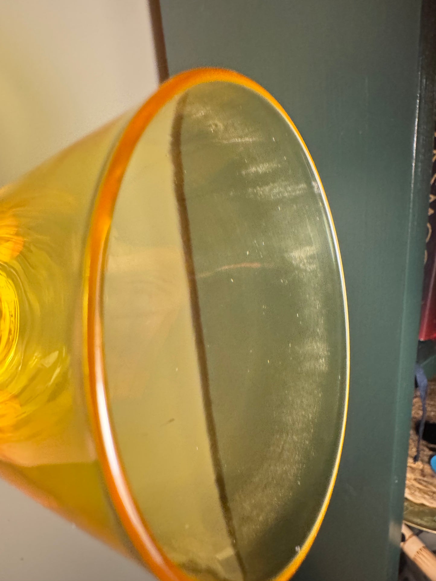 Set of 6 Vintage Yellow Crisal Tumblers – 36cl