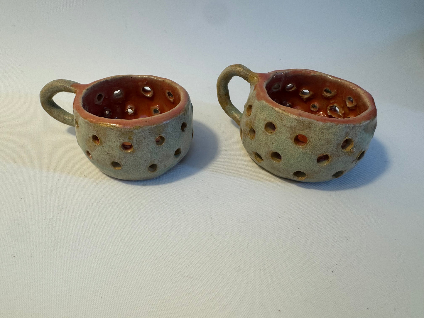Handmade Tealight Candle Holders | Studio Pottery | Handpainted | Unique Quirky One of a Kind |