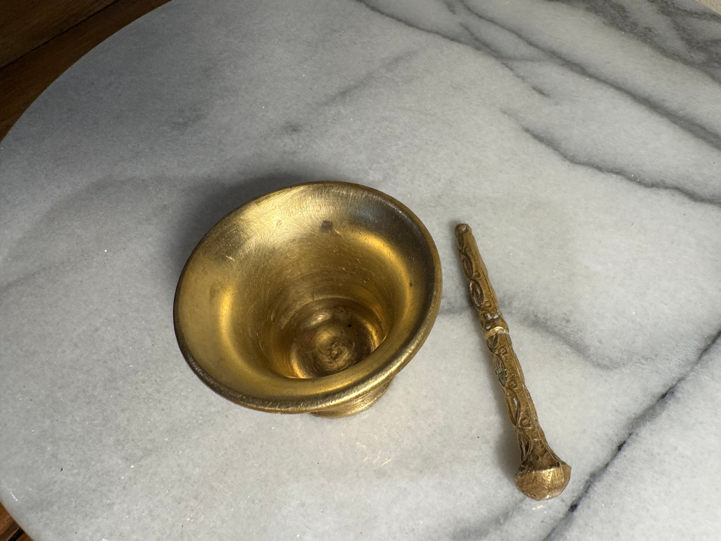 Miniature Brass Mortar & Pestle | Vintage Unique |