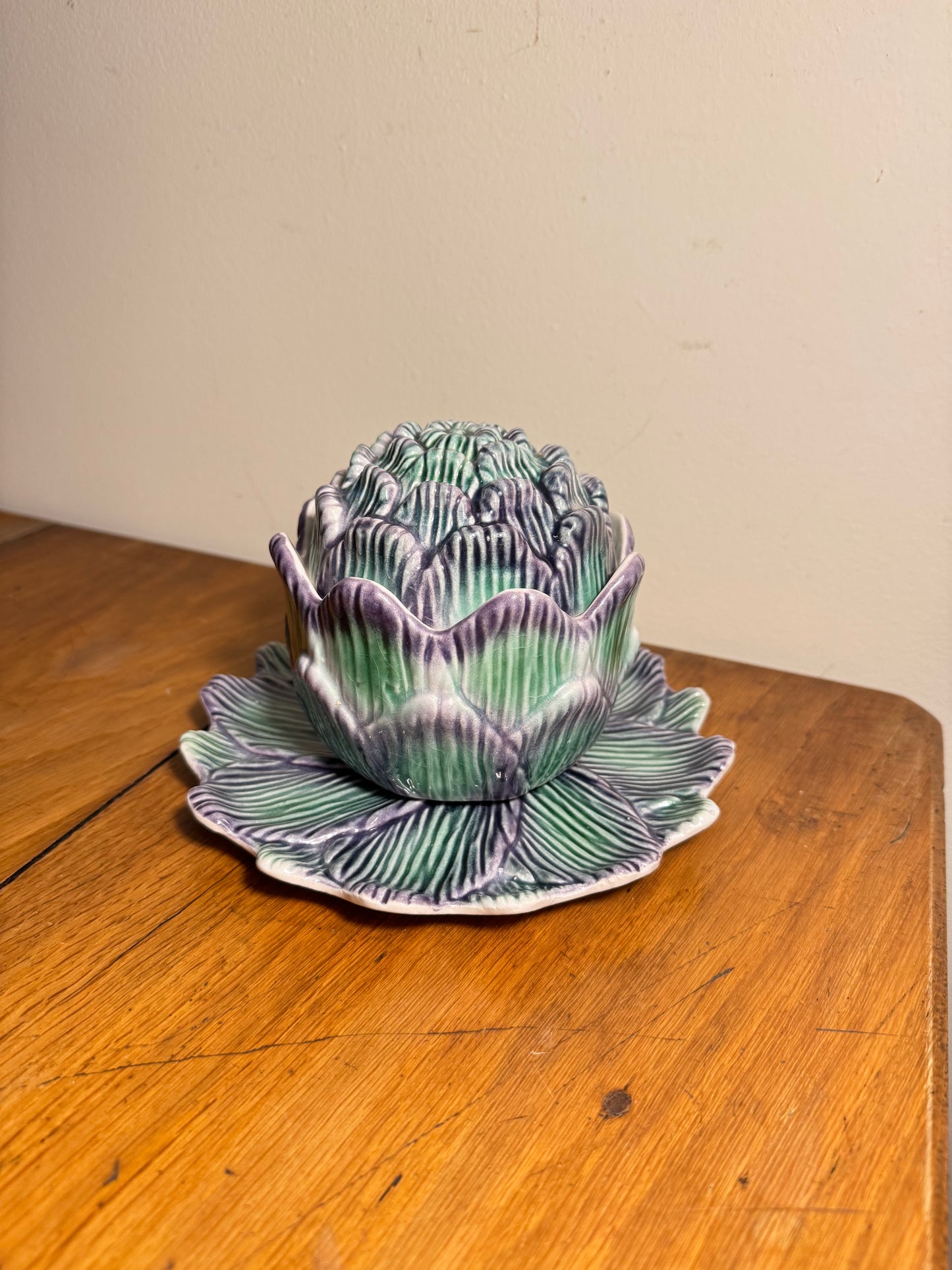Artichoke Ceramic Pot in Slip | Artichaut en Barbotine | Made in Portugal | 860 | Vintage Retro | Quirky Unique |