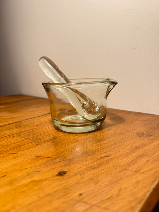 Glass Mortar & Pestle | Vintage Retro | Unique Quirky |