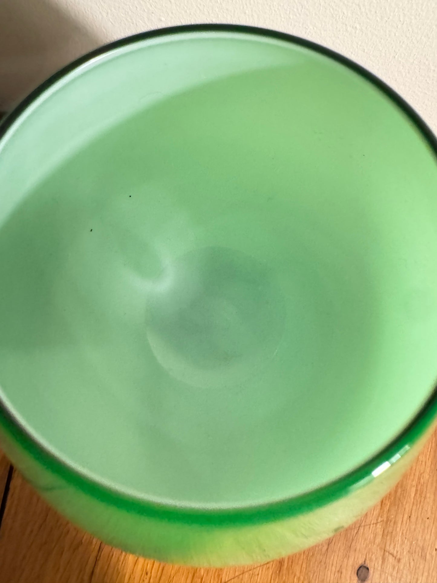 Cased Green Glass Brandy Snifter | Vintage Retro | Unusual Unique Quirky |