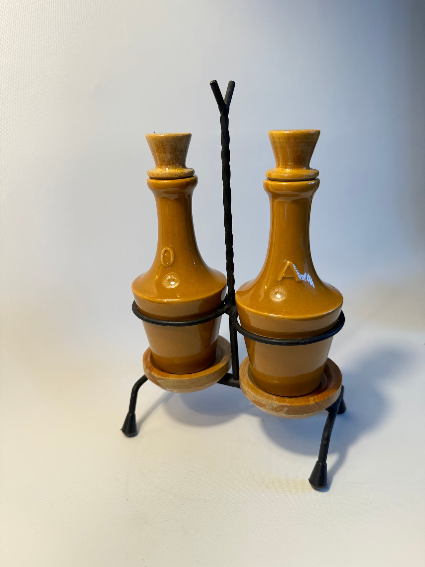 Oil and Vinegar Set | Olio y Aceite | Vintage Retro | Dinner Party |