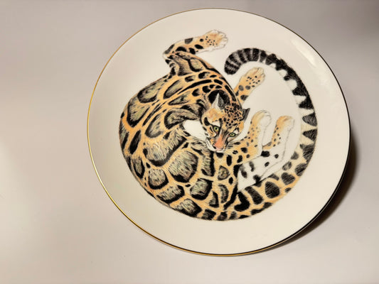 Wedgewood Safari Clouded Leopard Porcelain Plate | Earthlife Rainforest Collection | Vintage Retro | Collectible | Made in England |