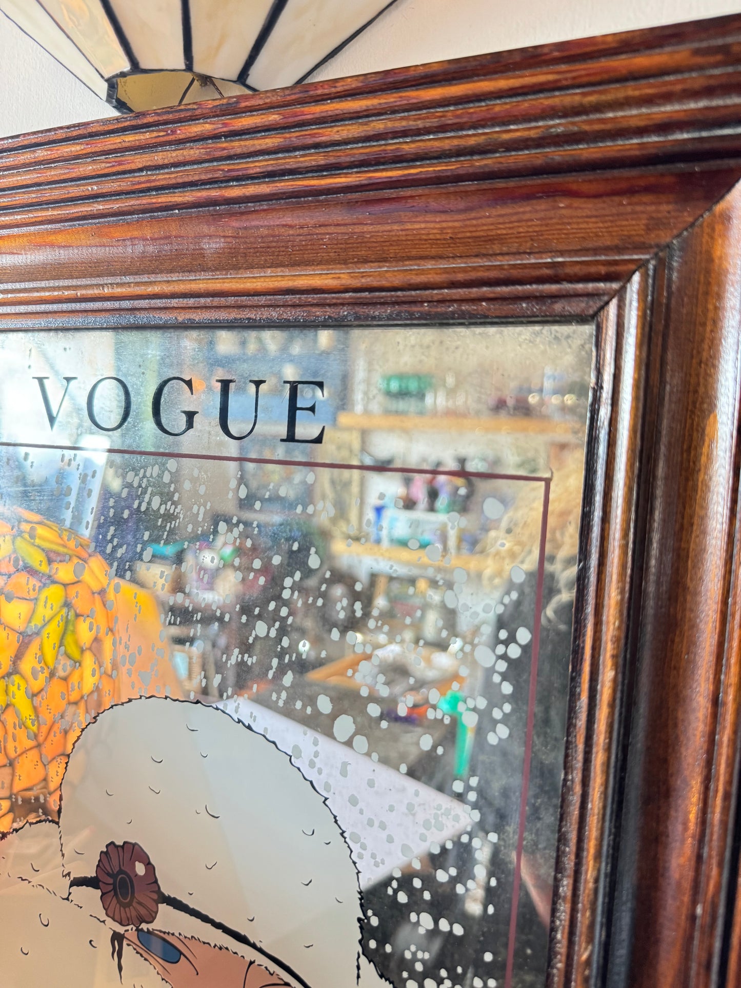 Large Vintage Vogue Art Print Mirror Early February 1919 | Winter Christmas Fashion
