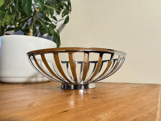 Retro Chrome Decorative Fruit Bowl