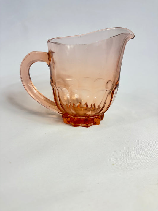 Pink Glass Jug | Made in France | Vintage Retro | Cocktail Pitcher