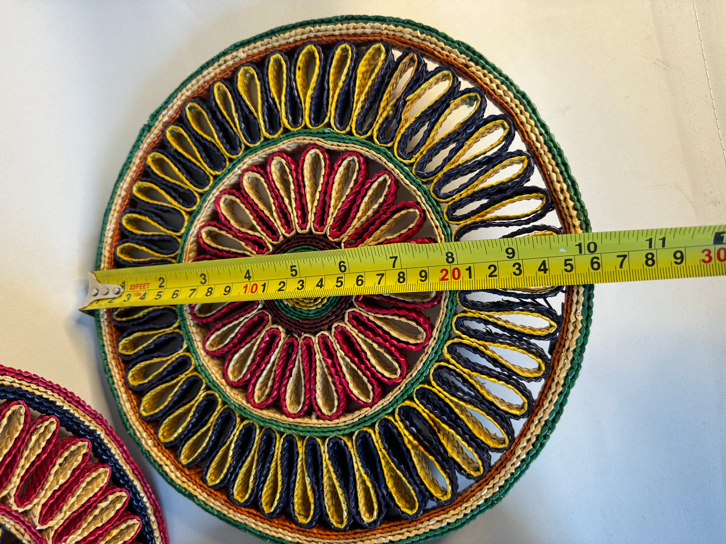 Set of 4 Woven Trivets/ Placemats | Vintage Retro |
