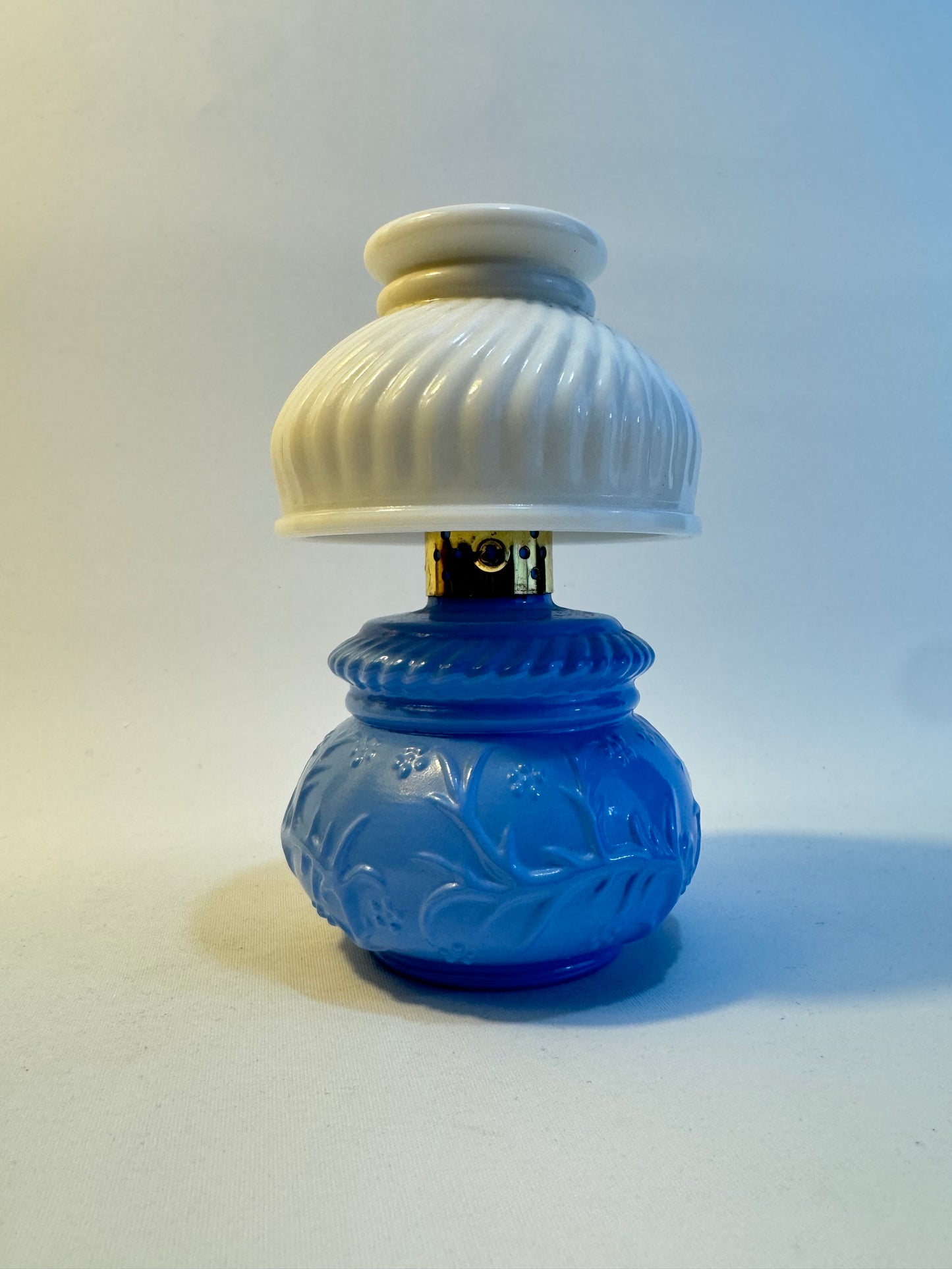 AVON Courting Lamp Perfume Bottle | Milk Glass | Vintage Retro | Vanity |