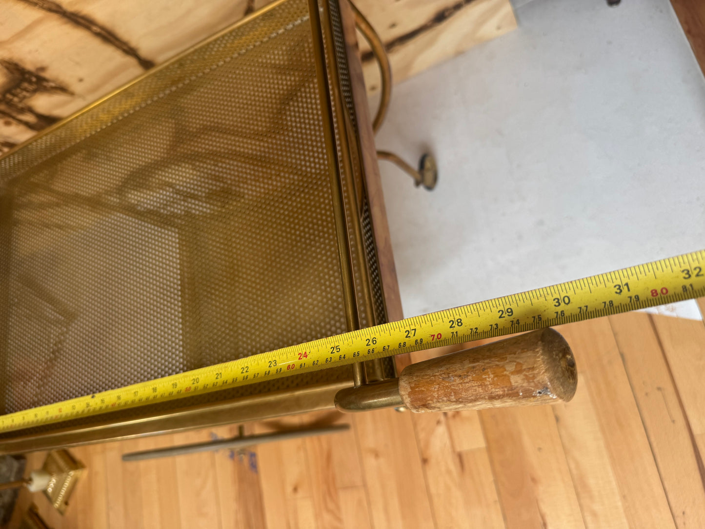Josef Franc Brass Bar Trolley | Vintage Antique Homeware Decor |