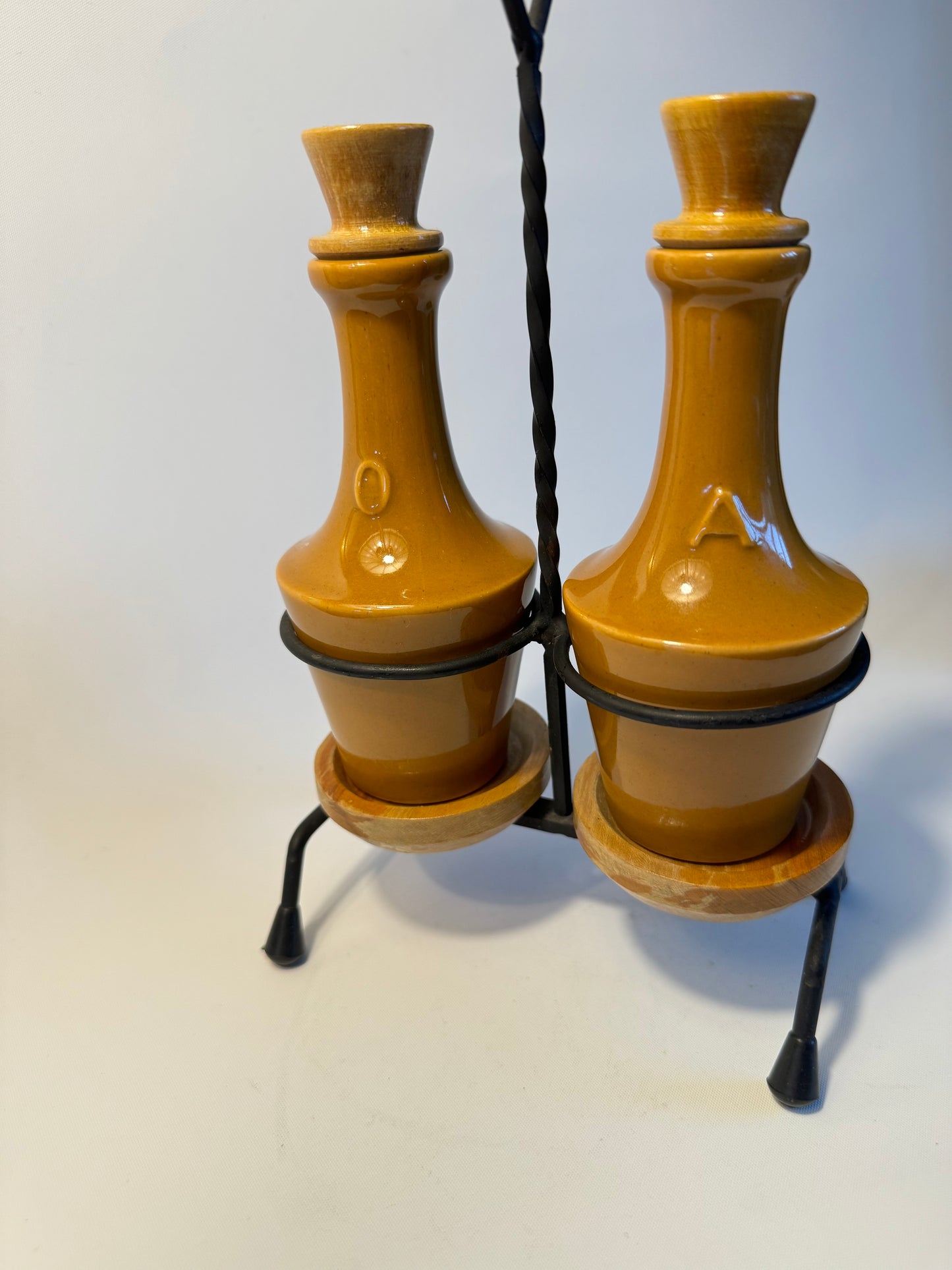 Oil and Vinegar Set | Olio y Aceite | Vintage Retro | Dinner Party |
