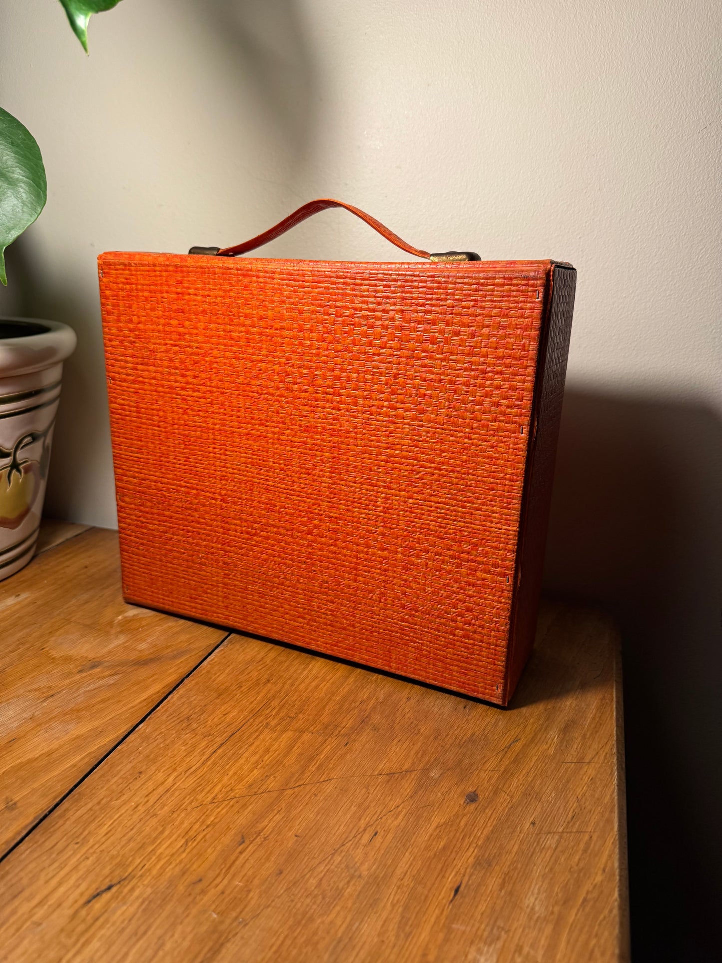 Retro Orange Double Cassette Carry Case | Vintage |