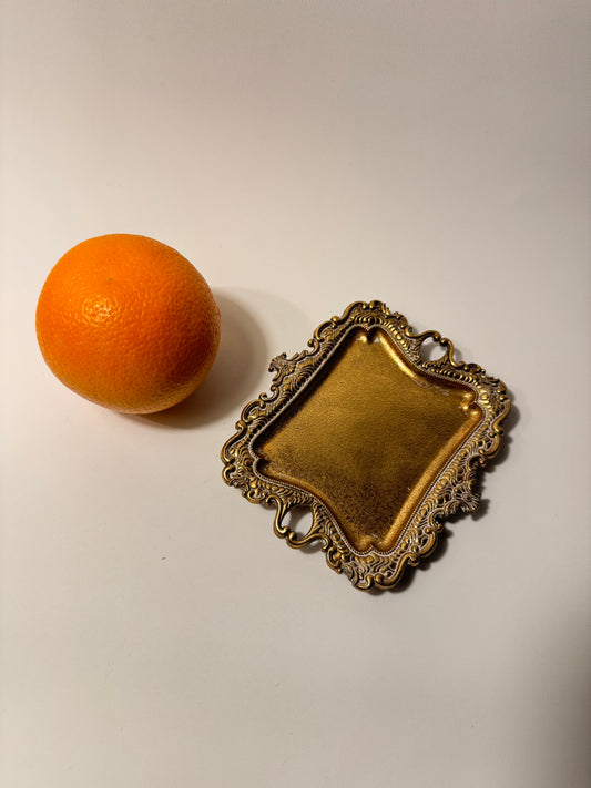 Small Gold Trinket Dish | Vintage Antique Style | Ring & Jewellery Dish |