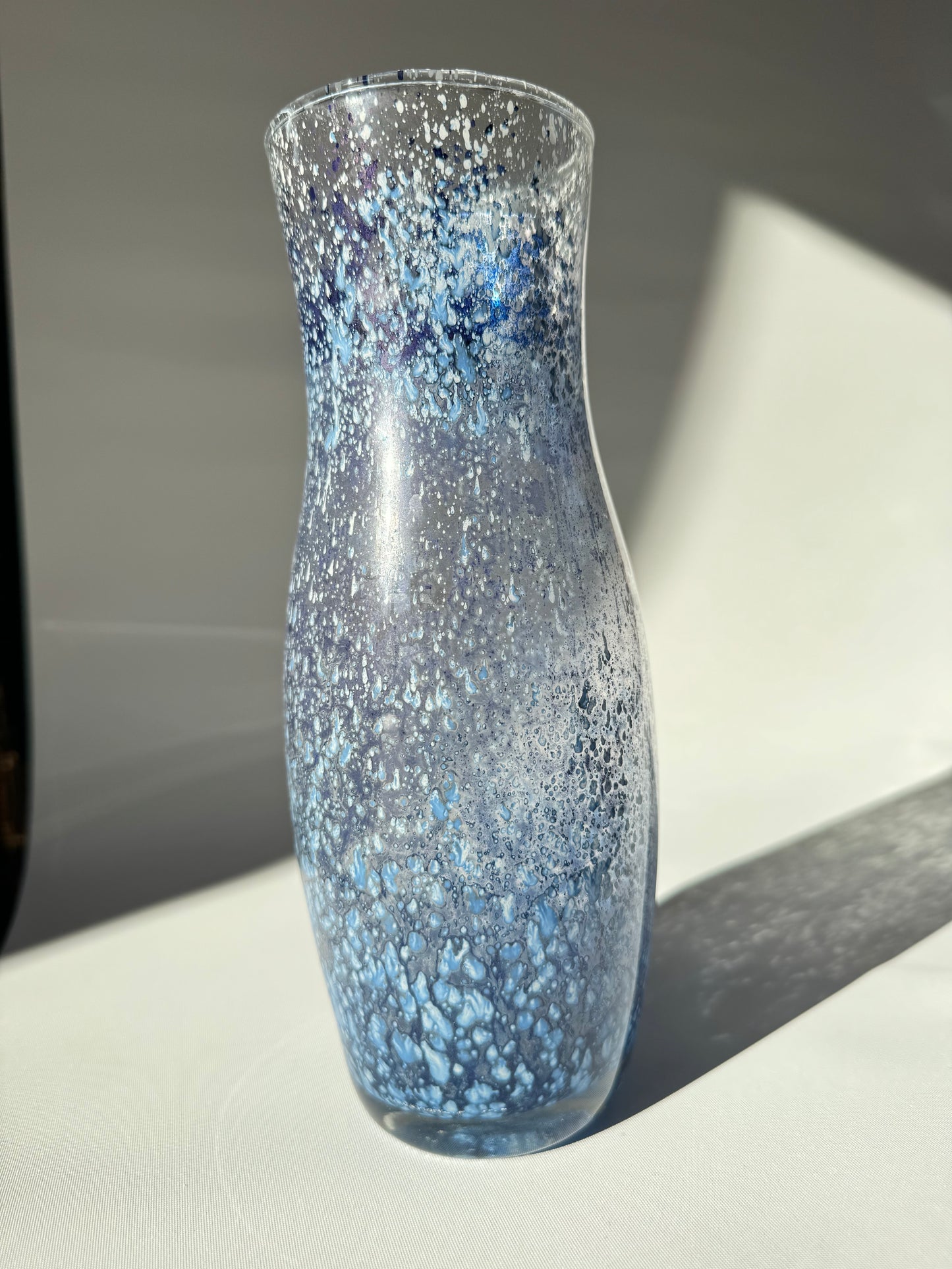 Blue Art Vase | Vintage Retro | Nautical Beach House |