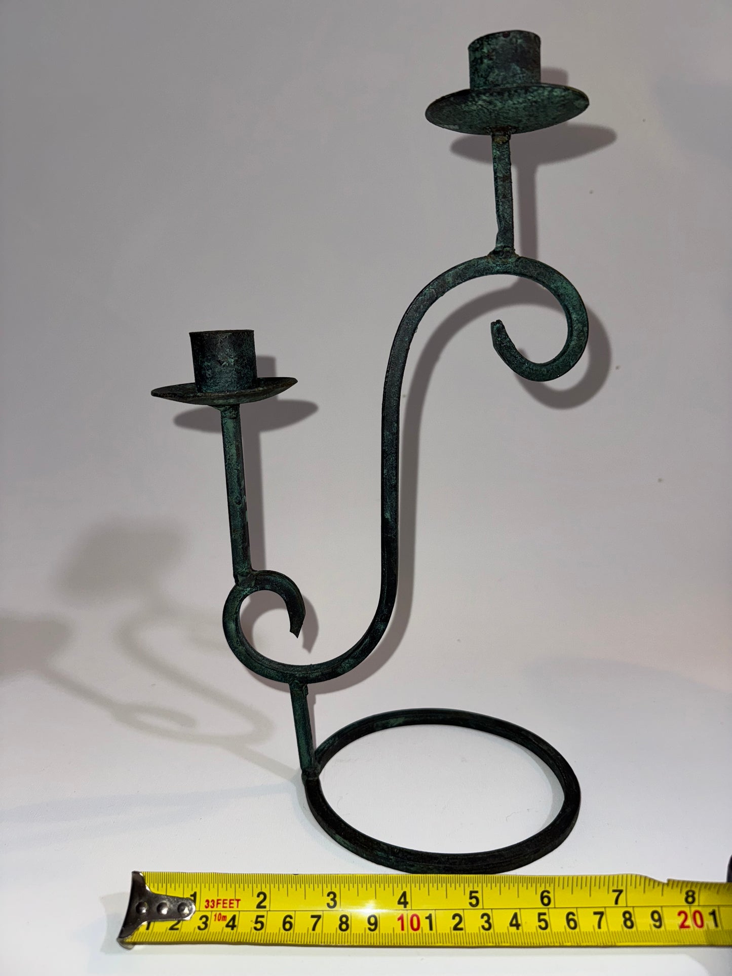 Gothic Iron Candelabra | Handmade Rustic Candlestick Holder | Vintage Antique | Quirky Unique Decor |