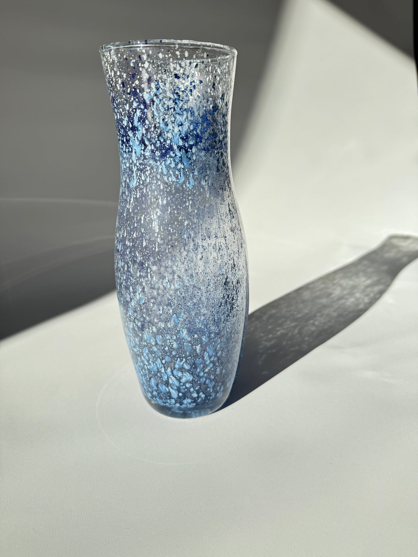 Blue Art Vase | Vintage Retro | Nautical Beach House |