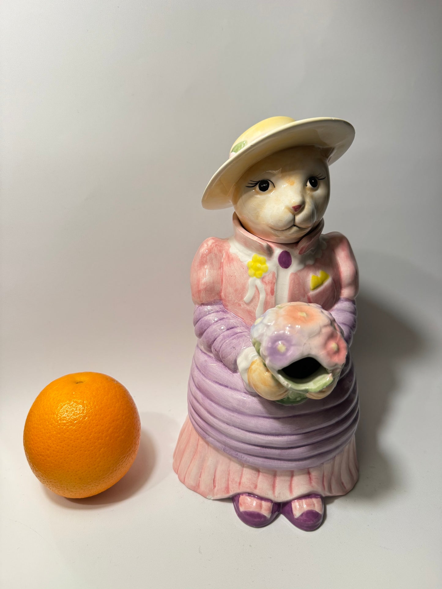 Ceramic Cat Lady Teapot | Vintage Retro Kitsch Quirky |