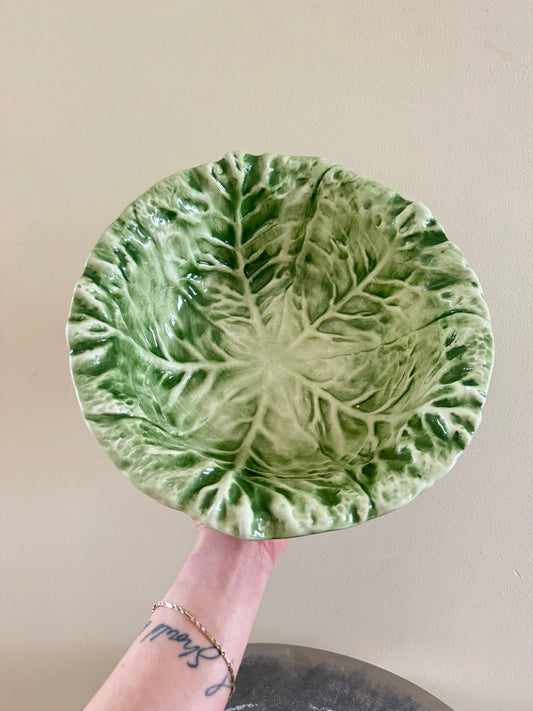 Large Ceramic Cabbage Bowl | Vintage Fruit bowl |
