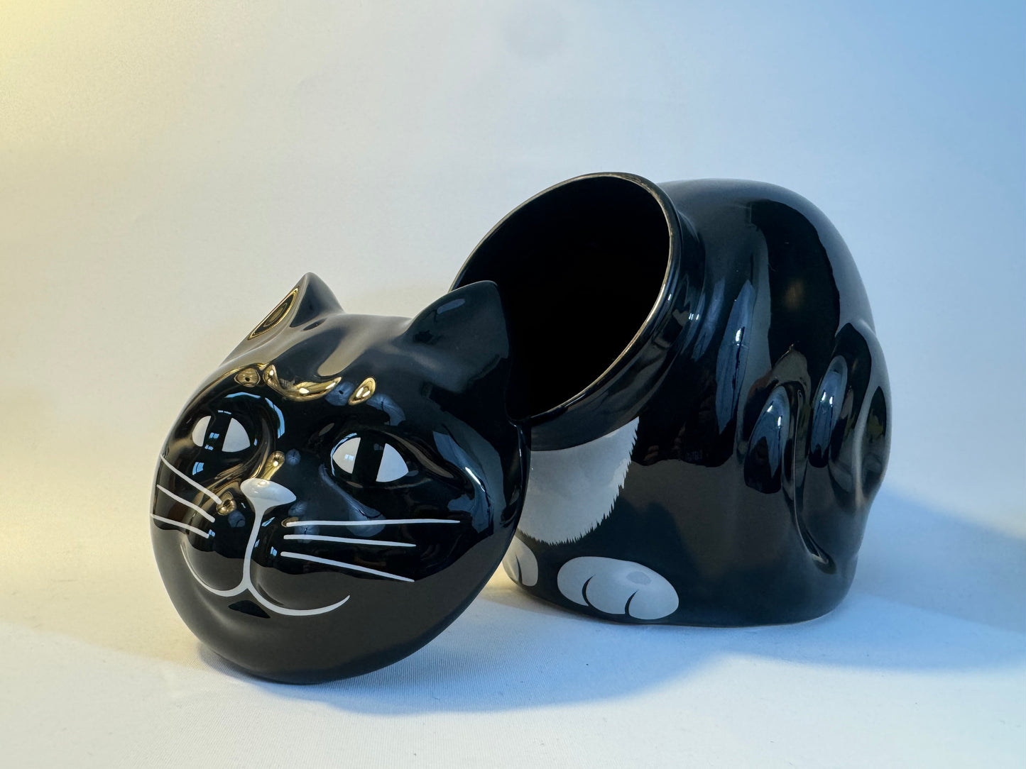 Ceramic Cat Cookie Jar Biscuit Storage Jar | Vintage Retro | Kitsch |