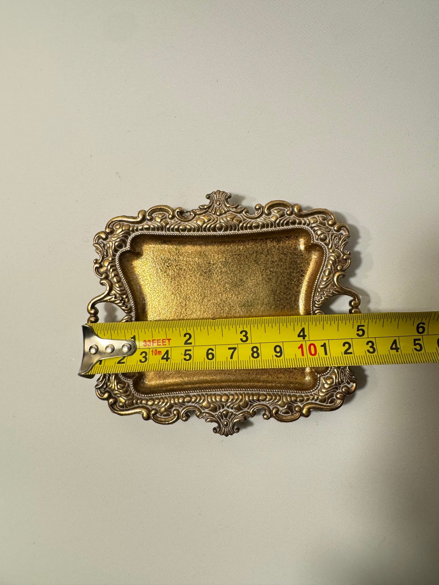 Small Gold Trinket Dish | Vintage Antique Style | Ring & Jewellery Dish |