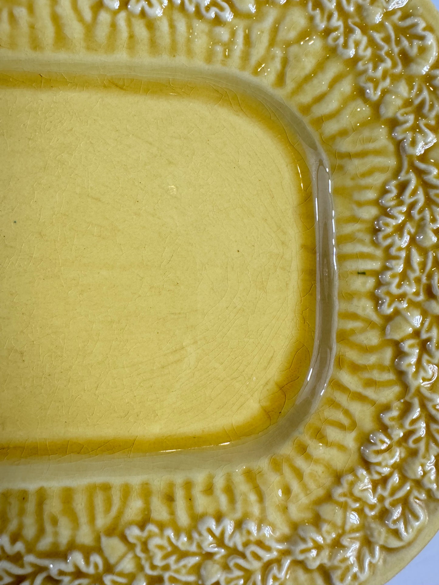 Casa Pupo Textured Ceramic Plate Serving Platter With Pattern Rim | Made in Portugal | Vintage Retro | Serveware |
