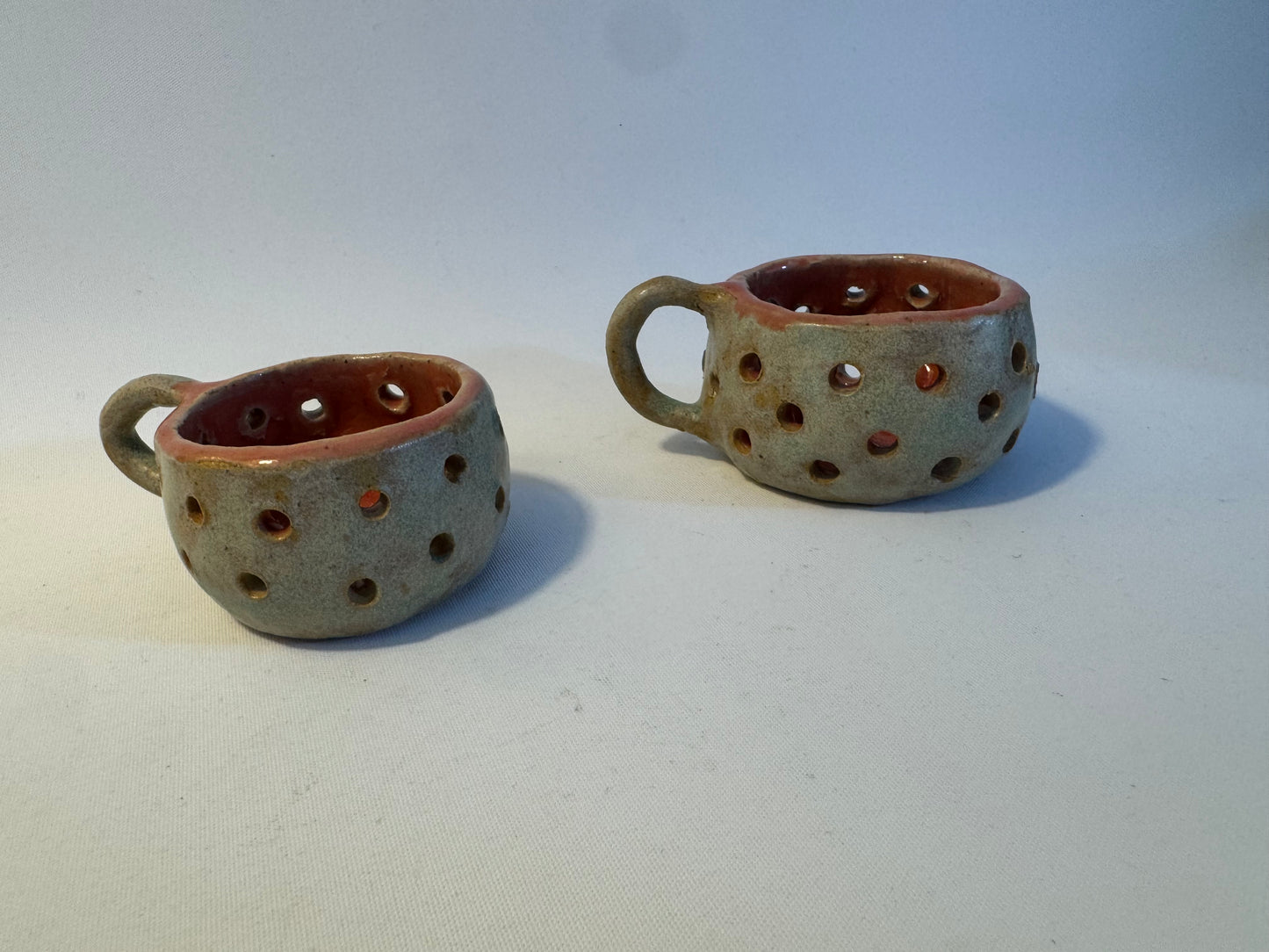 Handmade Tealight Candle Holders | Studio Pottery | Handpainted | Unique Quirky One of a Kind |