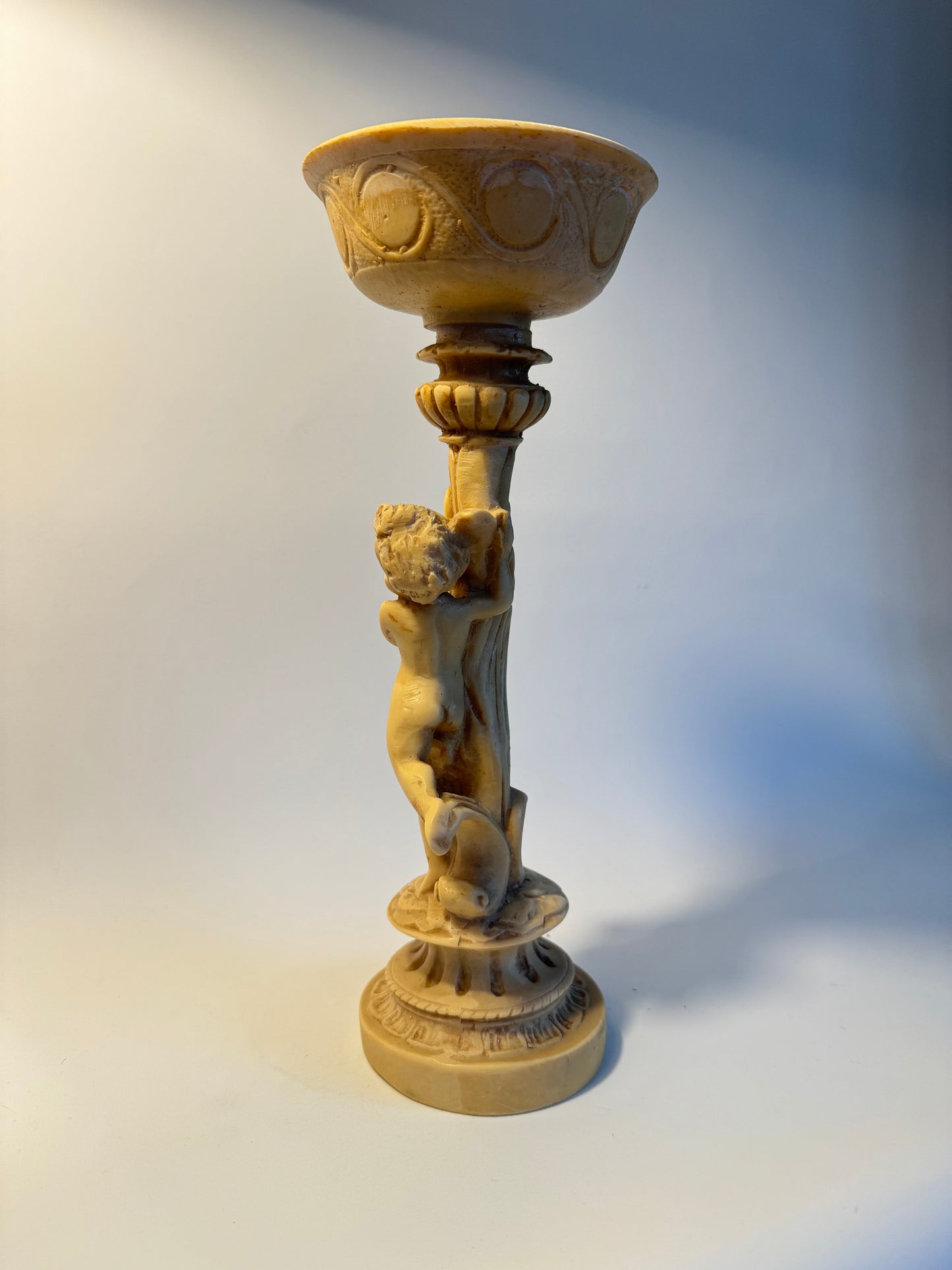 Cherub Flower Arrangement Stand | Vintage Retro Decor Homeware | Candle Holder |