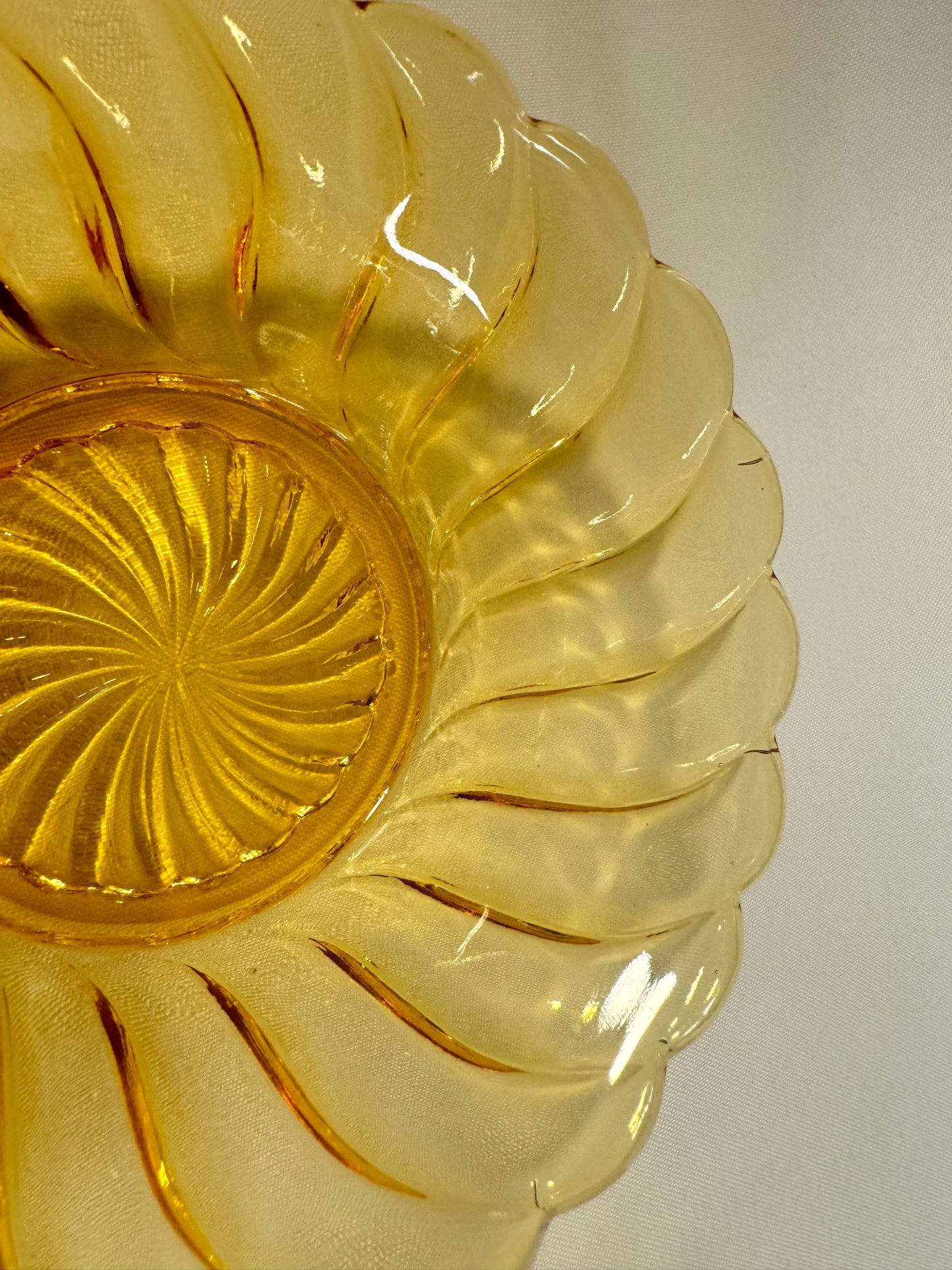 Glass Dessert Bowl Set. Bagley England. Vintage Depression Glass.