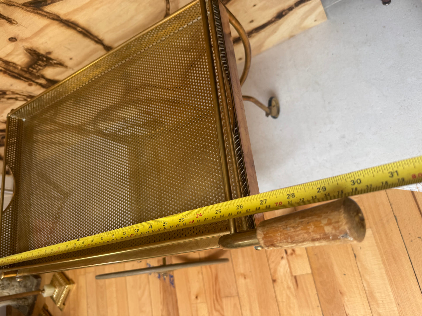 Josef Franc Brass Bar Trolley | Vintage Antique Homeware Decor |