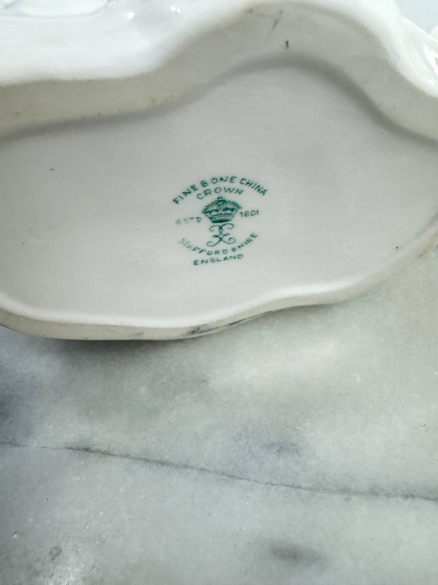 Staffordshire Fine Bone China Swan | Mini Planter | Vintage Retro |
