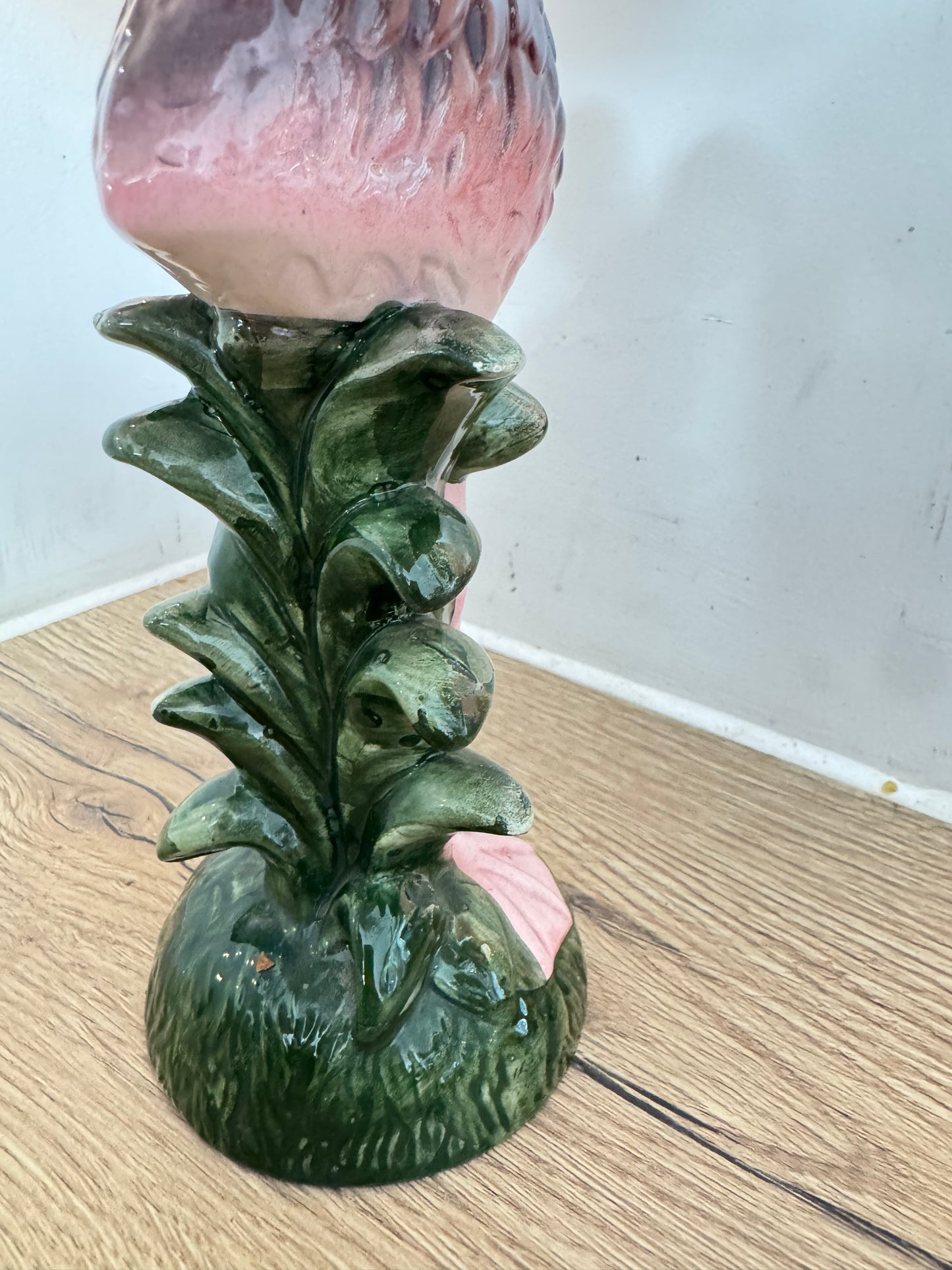 Ceramic Flamingo Tapered Candle Holder | Vintage Retro Quirky |