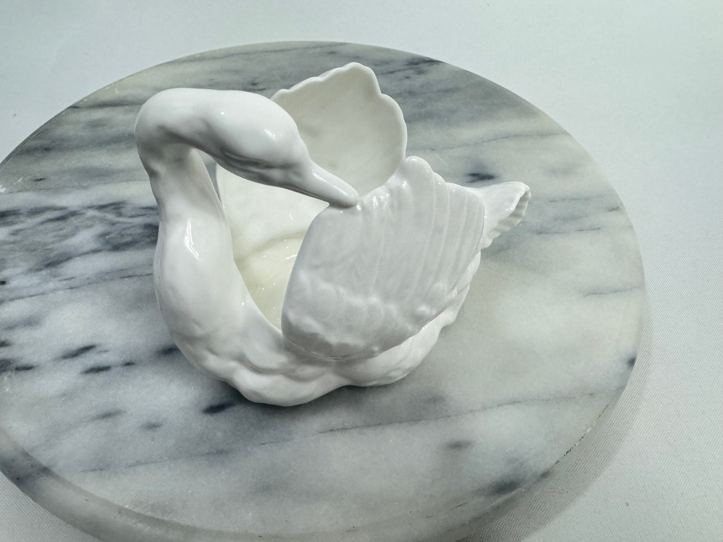 Staffordshire Fine Bone China Swan | Mini Planter | Vintage Retro |