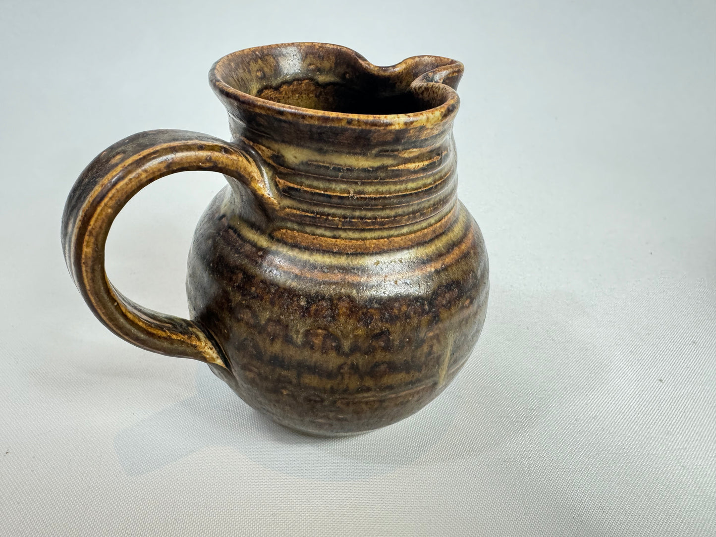 Small Brown Ceramic Jug | Studio Pottery | Prinknash England Earthenware |