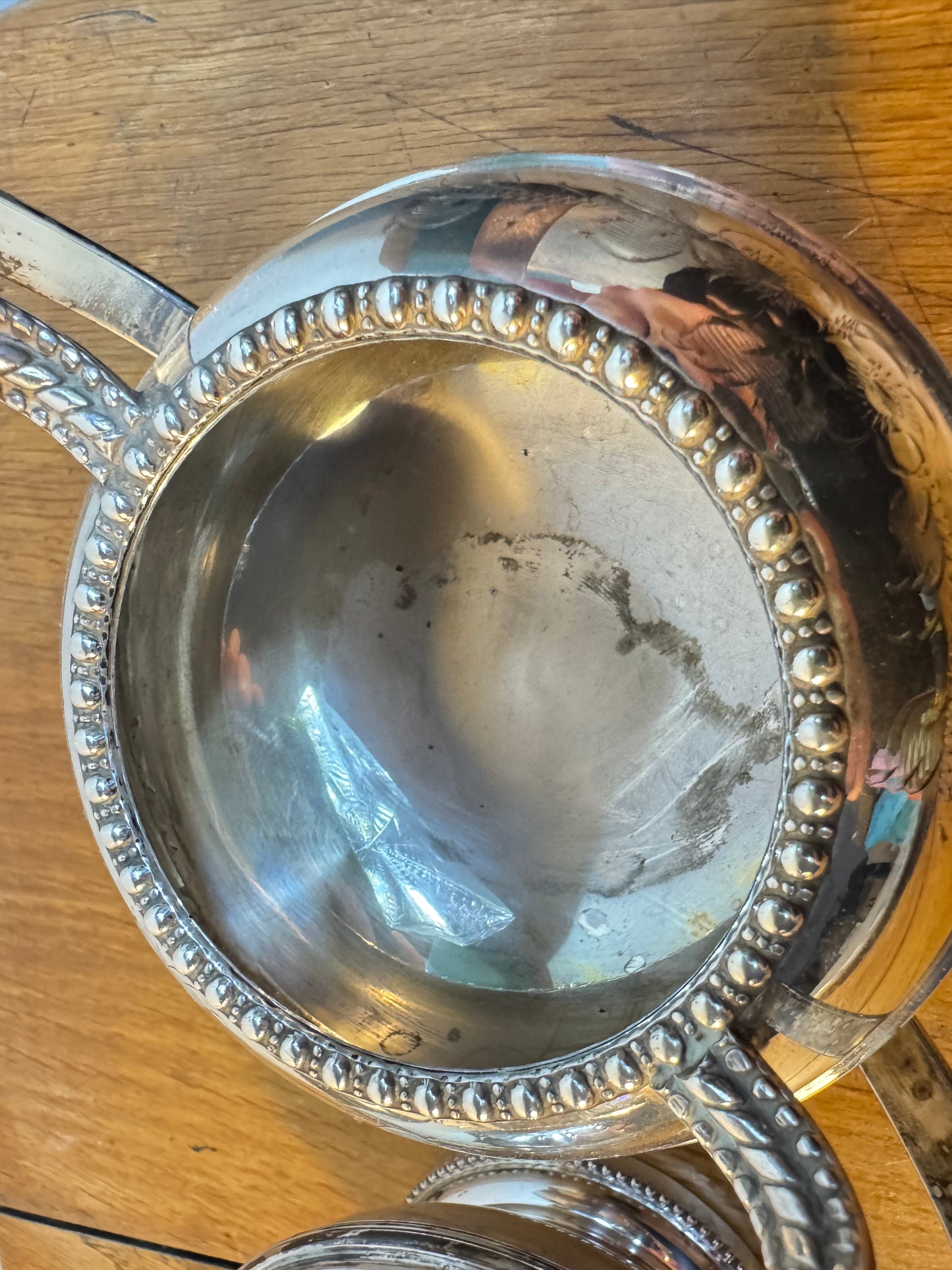 Silver Plated Sugar Bowl and Milk Jug | Hand Engraved | Made in England |