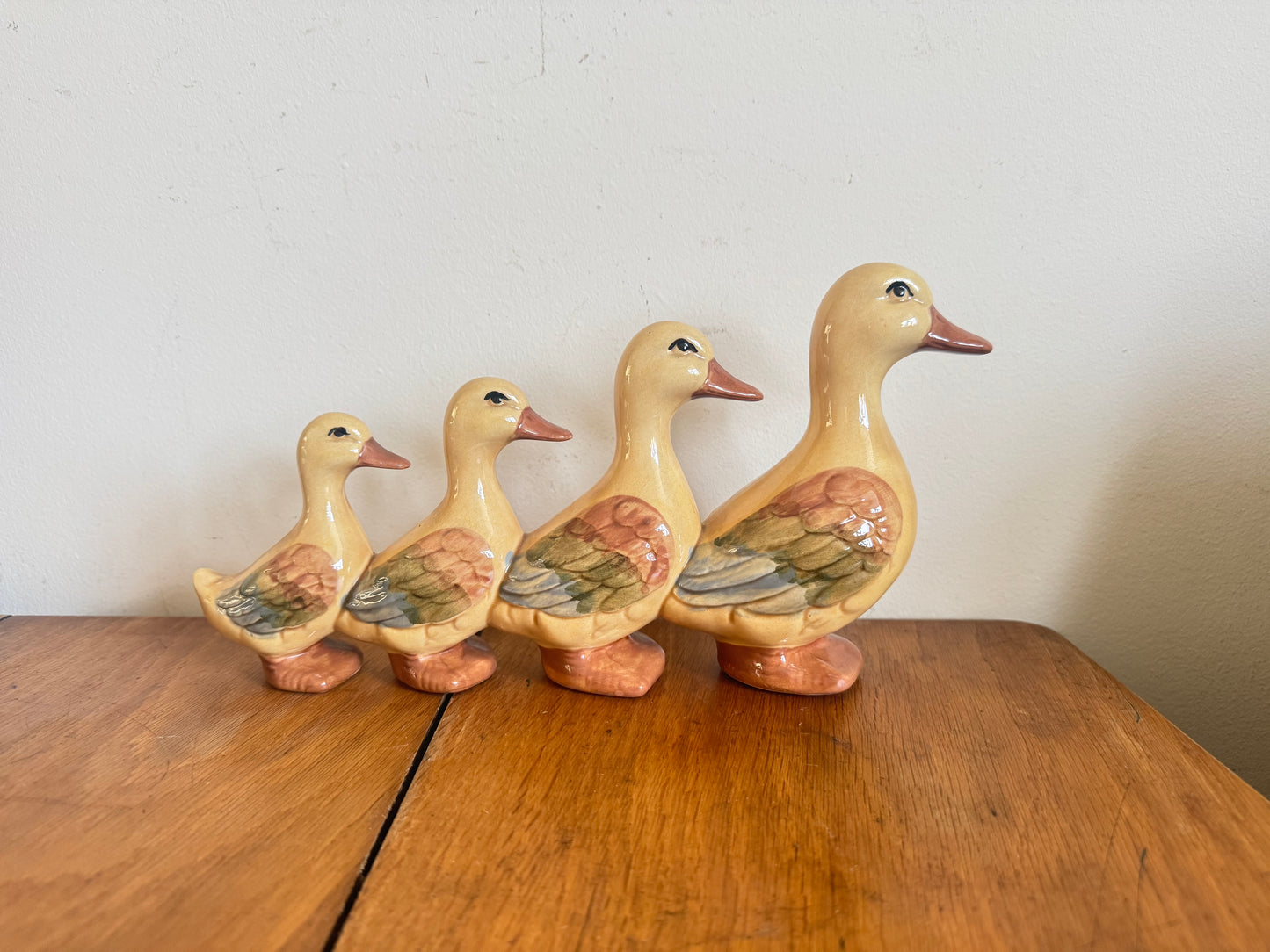 Ceramic Hand Painted Ornamental Ducks | Vintage Retro | Quirky Decor | Duck Family | Cottagecore Farmhouse |