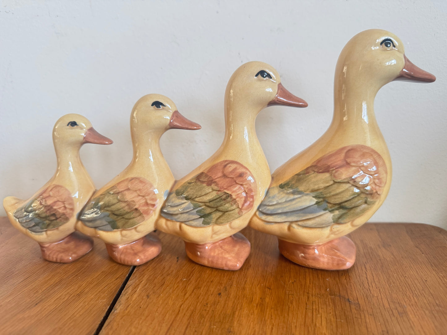 Ceramic Hand Painted Ornamental Ducks | Vintage Retro | Quirky Decor | Duck Family | Cottagecore Farmhouse |