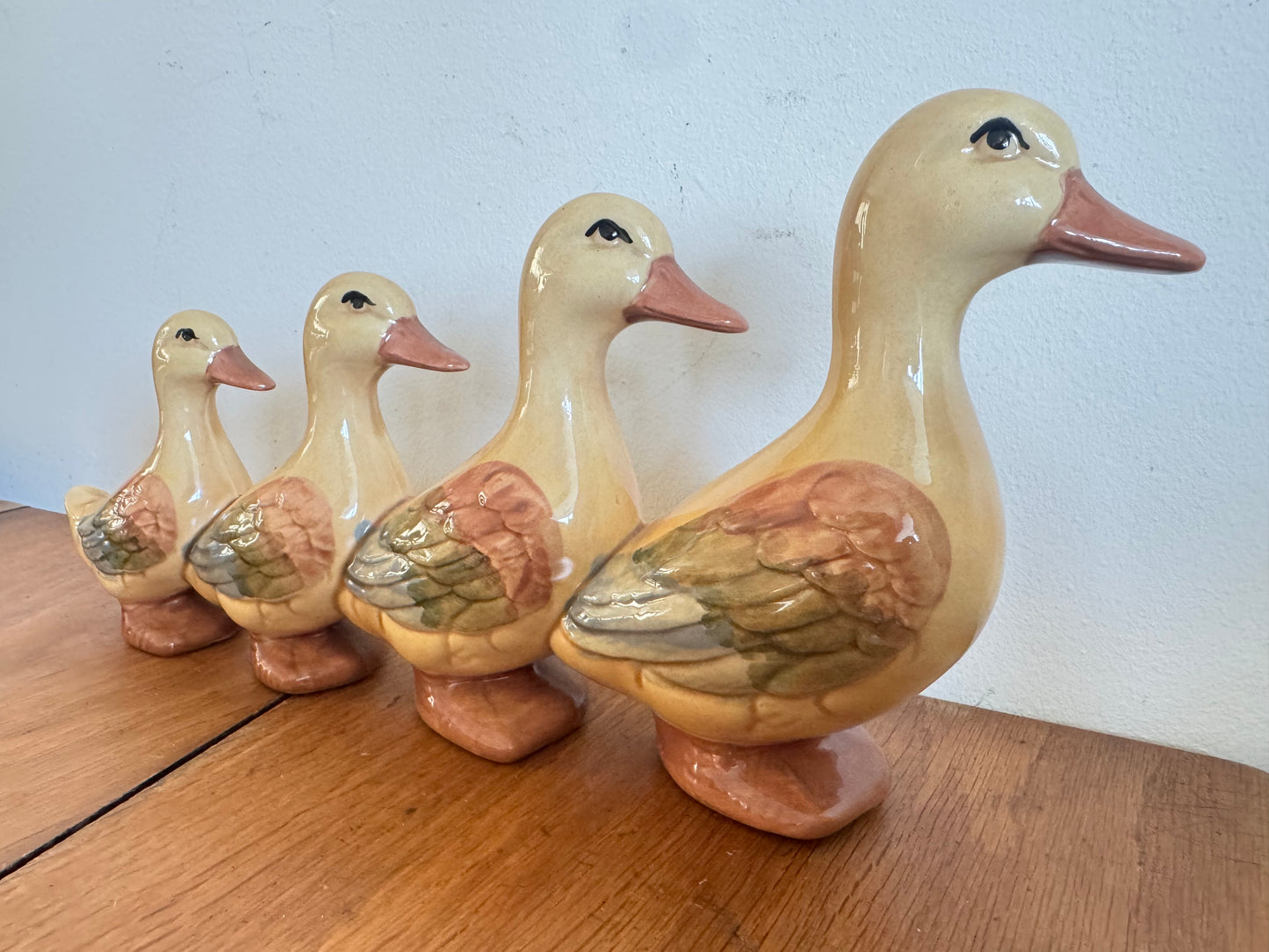Ceramic Hand Painted Ornamental Ducks | Vintage Retro | Quirky Decor | Duck Family | Cottagecore Farmhouse |