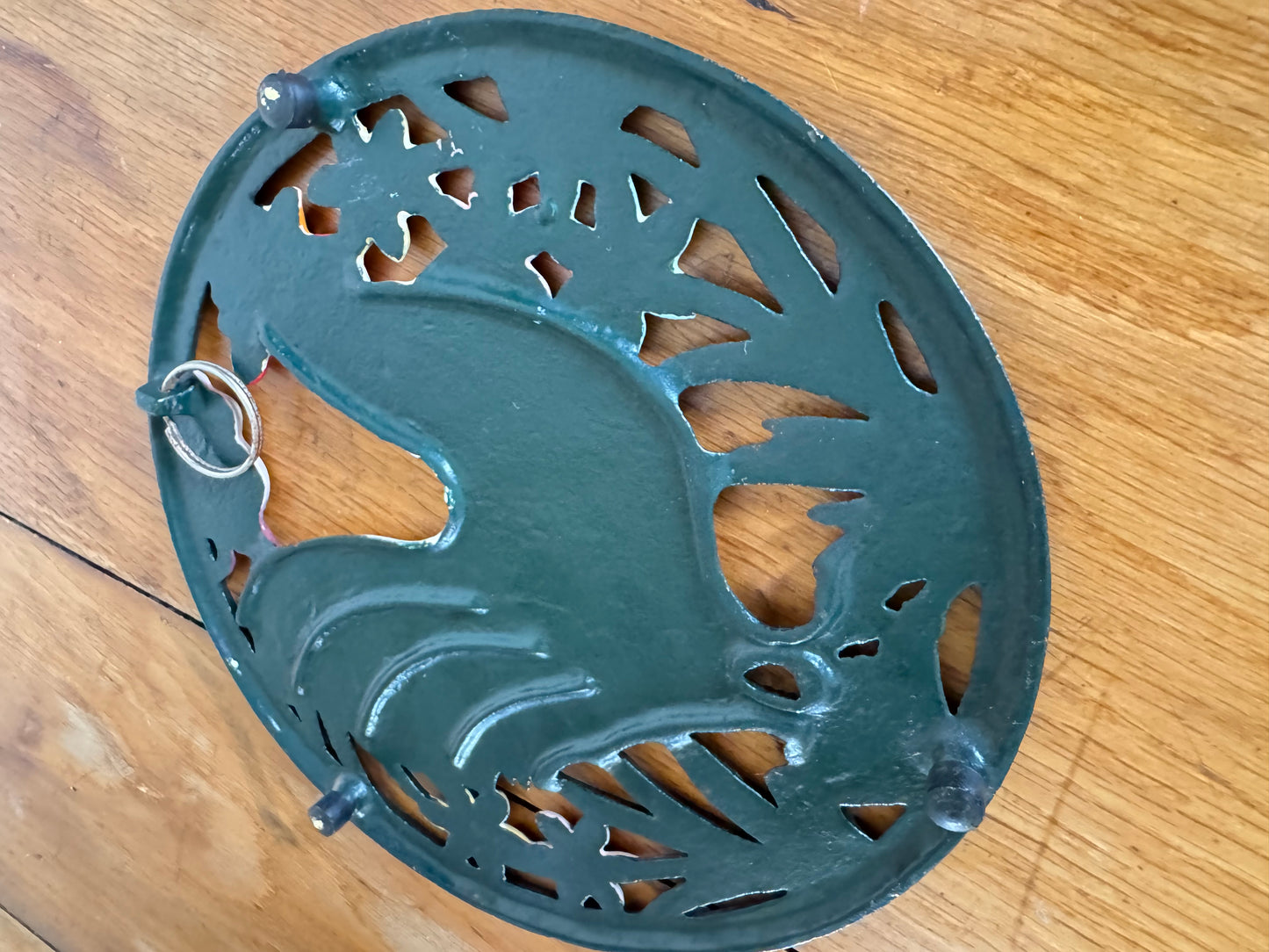 Cast Iron 8” Cockerel Trivet Pot Stand/ Wall Hanging | Cottagecore Farmhouse | Vintage Kitchenware Kitchenalia |