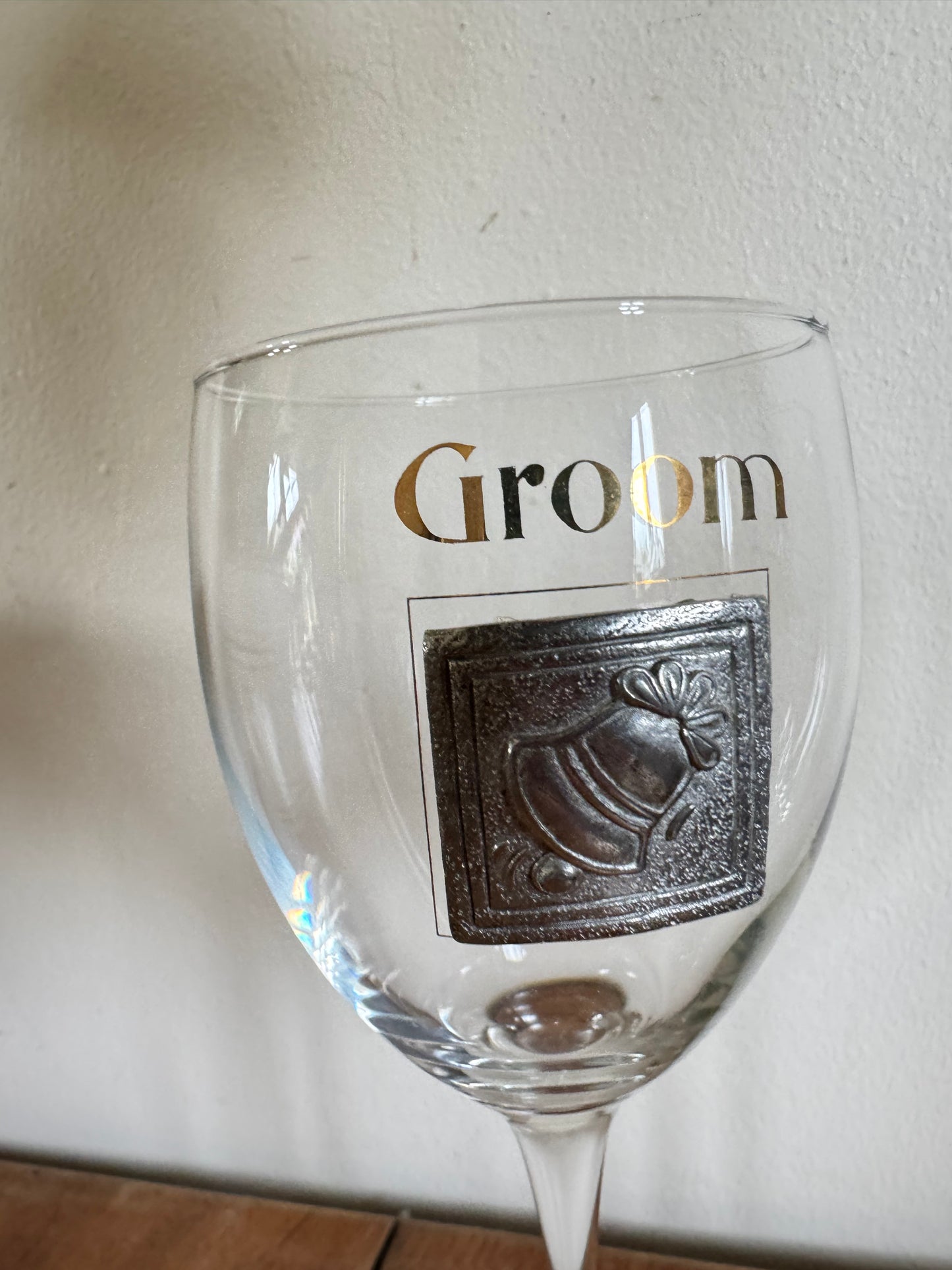 Vintage Bride & Groom Personalised Wine Glasses | Wedding Day | Wedding Gift | Arc France |
