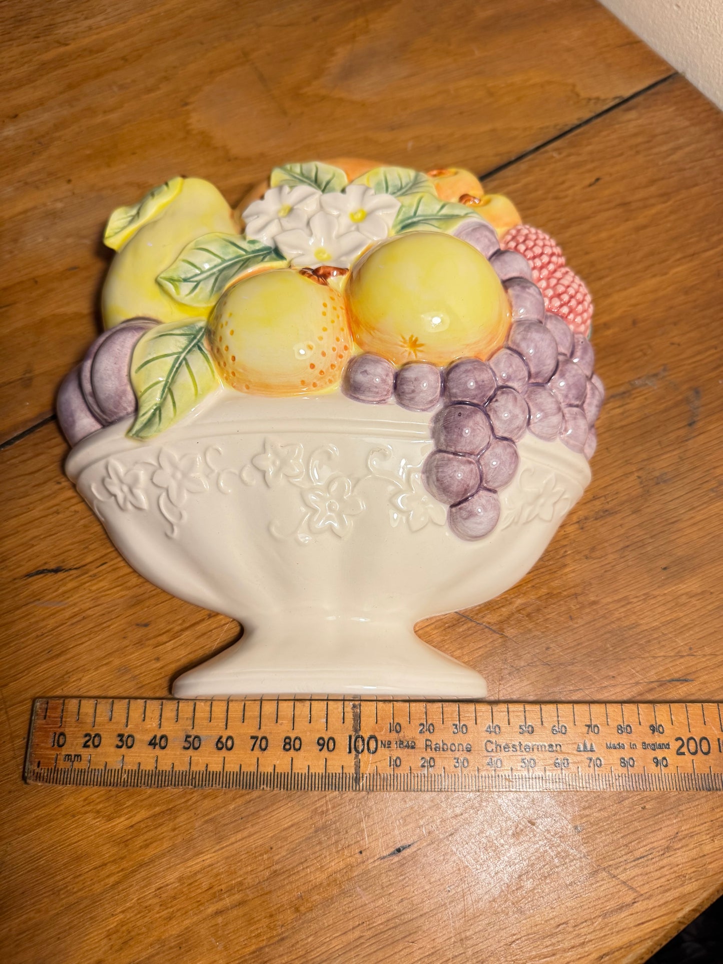 Ceramic Fruit Bowl Wall Art | Vintage Retro | Kitsch Quirky |
