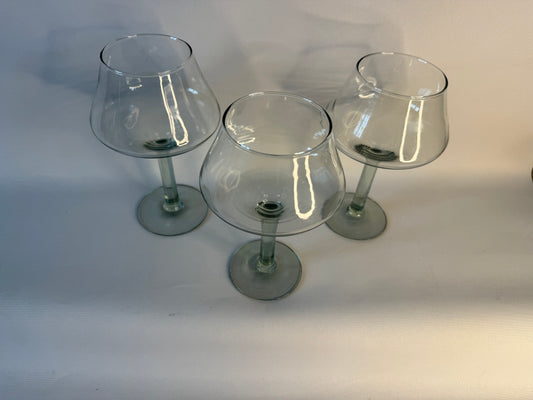 Premium Recycled Margarita Glass Set of 3 | Vintage Retro Style | Unique Quirky | Wine/Cocktail |