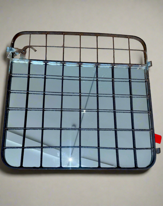 Industrial Iron Gate Mirror | Urban Homeware Decor | Unique Statement Piece | Restored by Hand |