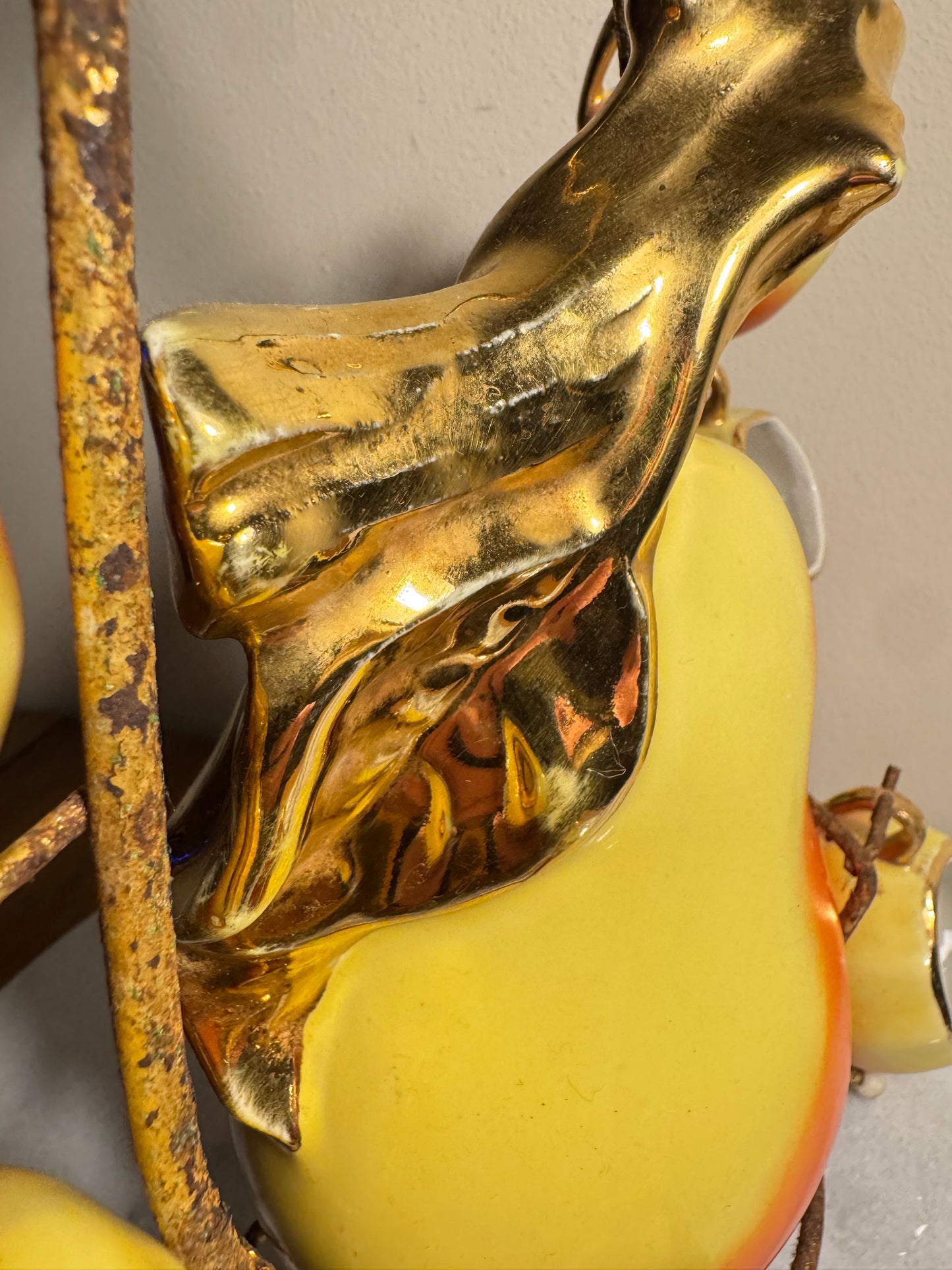 French Pear Liqueur Decanter Set with Stand & Cup Holder | Vintage Retro Quirky Barware |