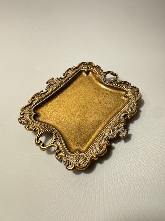 Small Gold Trinket Dish | Vintage Antique Style | Ring & Jewellery Dish |