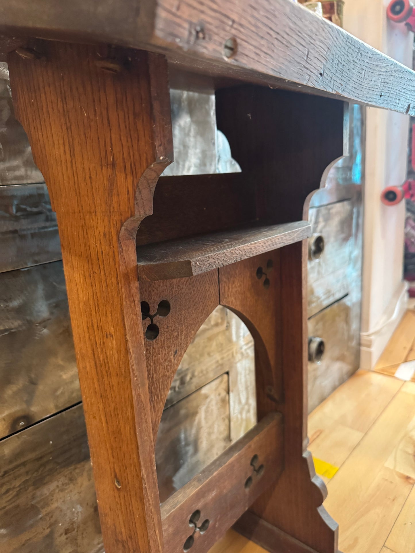 Antique Oak Church Lectern | Prayer Kneeler/Prie-Dieu |