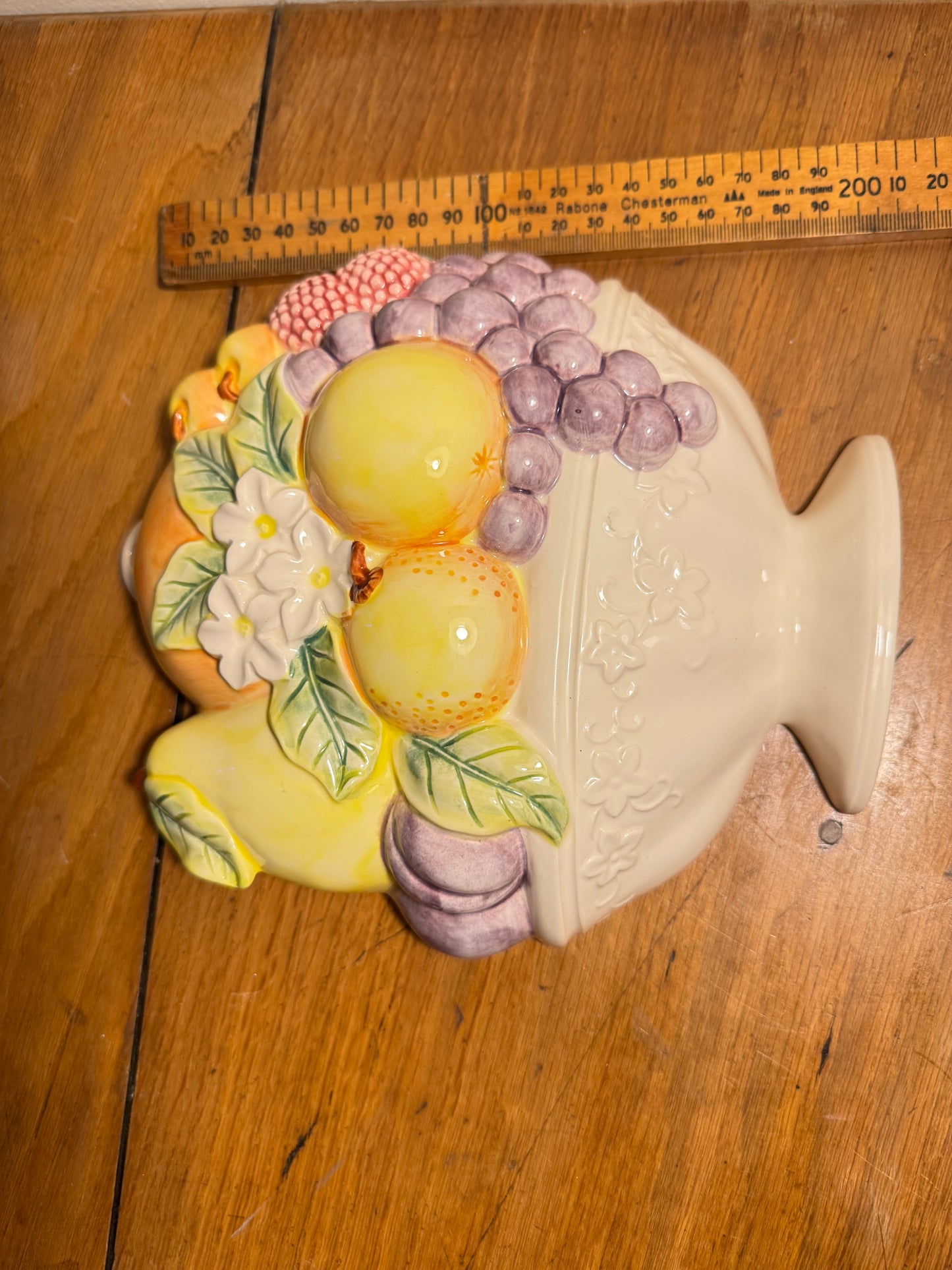 Ceramic Fruit Bowl Wall Art | Vintage Retro | Kitsch Quirky |