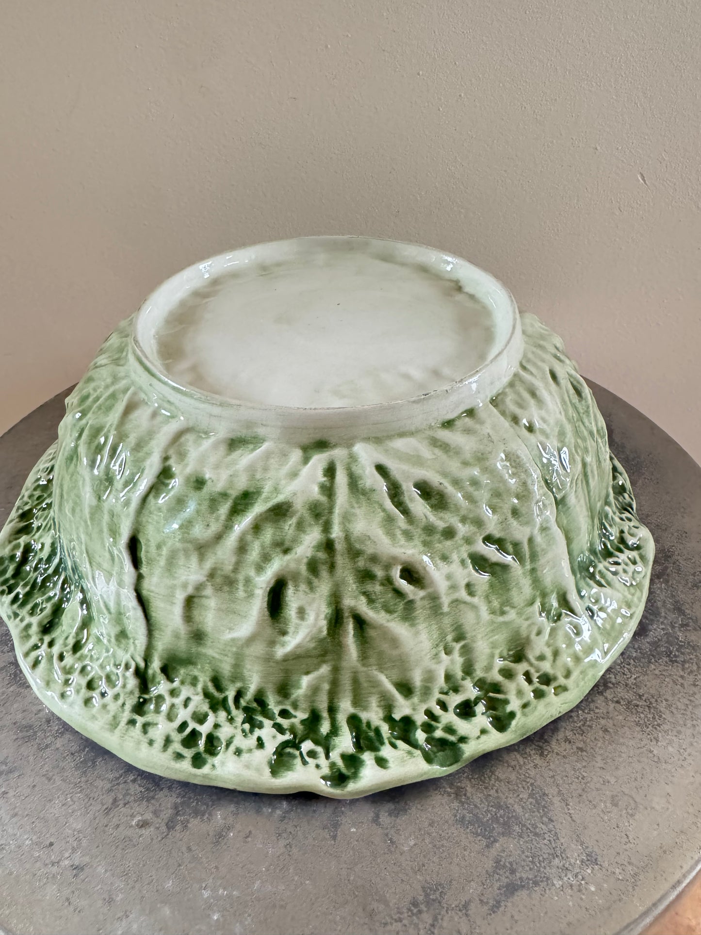 Large Ceramic Cabbage Bowl | Vintage Fruit bowl |