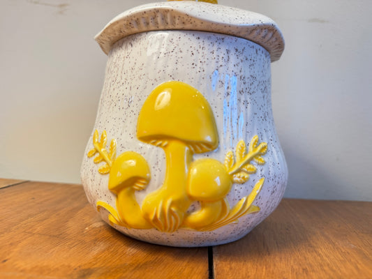 Rare Ceramic Mushroom Storage Jar  | Arnels | Vintage Retro Quirky Decor |