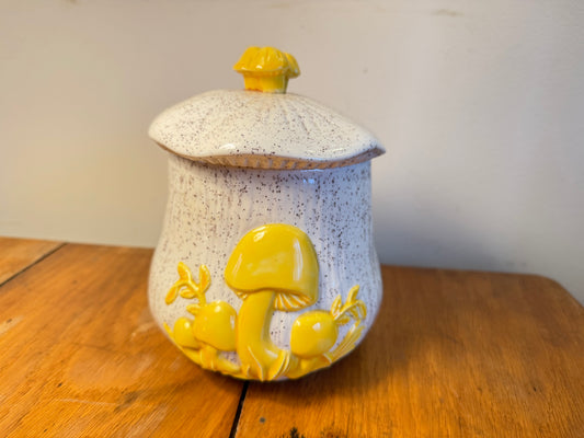 Rare Ceramic Mushroom Storage Jar  | Arnels | Vintage Retro Quirky Decor |
