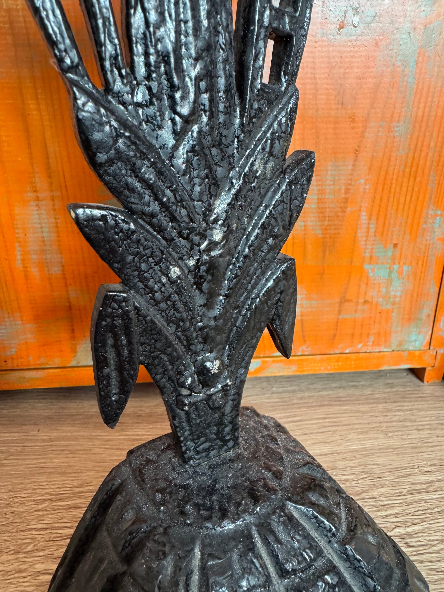 Religious Wooden Hand Carved Crucifix w/ Metal Jesus Inri  | Holy Catholic Home Decor | Antique Style |